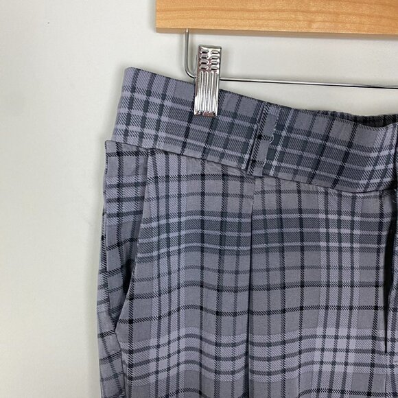 Torrid Plaid Challis Pants Pull On Elastic Waist Grey Tapered Womens 14 - Picture 3 of 7